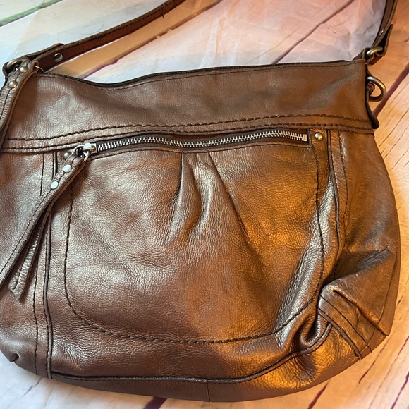 Gold Tone Fossil Shoulder Bag - Picture 2 of 5